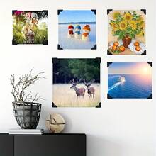 360pcs Photo Corners Self Adhesive Photo Mounting Stickers,Vintage Corner Kraft Paper Stickers,Photo Corners Stickers For DIY Scrapbook, Photo Album, Trip Journal, Memory Book Or Diary Picture Protect Decoration,Gift For Girls Women,School Supplies,Back To School - Multicolor - View 7