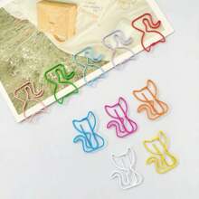 20 pièces/40 pièces Clips de reliure mignons en forme de clé de sol, fournitures de bureau créatives, pinces à papier colorées, couleur aléatoire, fournitures scolaires, rentrée scolaire