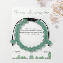 Natural Stone Crystal Beaded Bracelet Adjustable Handmade Jewelry - Exit - View 7