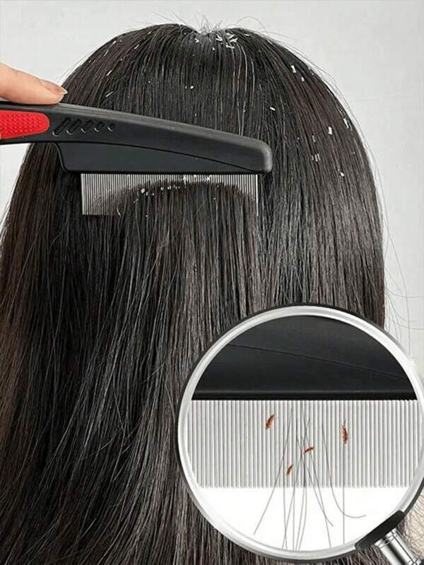 2pcs/Set Stainless Steel Fine Wide-Tooth Comb, High Strength Hair Comb, Professional Dandruff Brush Beauty Tool, Adult Fine-Tooth Hair Comb, Helps Remove Lice And Dandruff, Body Care Suitable For Travel, Outdoor, Sports, Office, School, Hair Clips, Hair Accessories, Back To School Supplies, Hair Styling, Hair Stuff, Comb Hair ,Hair Accessories