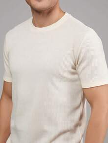 Kit 2 Basic Casual Textured T-Shirt Straight Textured Premium Mesh - Đen và Be - Xem 3