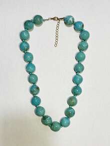 1 chiếc vòng cổ thắt nút bằng nhựa hình đám mây hình học Bohemian dành cho nữ, phong cách thời trang Châu Âu và Châu Mỹ, thích hợp cho lễ hội và đeo hàng ngày - Vòng cổ hạt mây thủ công - Xem 15