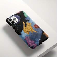 Funda para teléfono (1 unidad) CartoonCute Gemstone, acabado mate premium, compatible con phone 16 Pro/15/14/13/12/11 - Negro - Ver 3