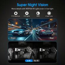 1080P Dash Cam Dual/Triple Lens For Cars, Feature 4 IR Cabin Light And Clearer Night Vision, Built In G-Sensor And Loop Recording, 24 Hours Parking Guard, Easy To Install And Setup - 2個鏡頭(無卡) - 查看 5