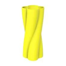 ORIZZONTE Elegant Spiral Vase, Minimalist Decorative Indoor Vase, Deco Vases For Pampas Grass, Flower Pots Decoration, Home Decor, Desk, Office Design Objects, 9 * 9 * 22 Cm, 100% Made In Italy - Yellow - View 4