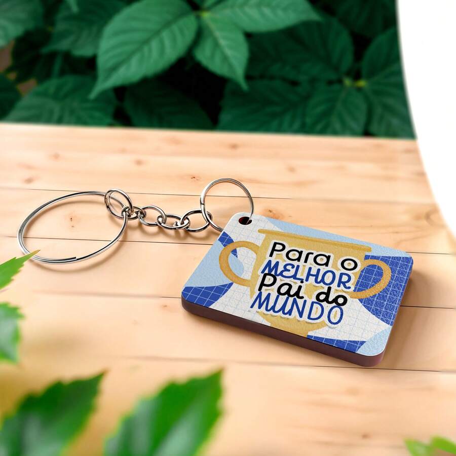Father's Day Keychain "Best Dad In The World" In MDF - A Simple Gift Full Of Love