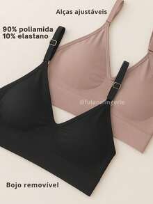 Basic Bra With Straps And Removable Premium Comfort Pads - Sutia Import - 中紫紅色 - 查看 2