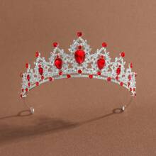 1 buc Coroană Roz Tiara Pentru Femei Coroana Prințesă de Cristal, Bandă de Păr Ziua de Naștere Regina Stras Cadou de Ziua de Naștere, Coroana Quinceanera Pentru Nuntă Petrecere Bal Accesorii