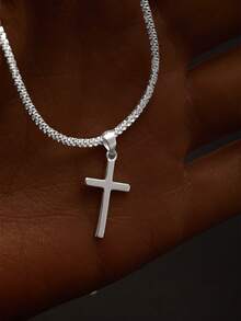 SYMFNY 1 件 925 纯银简约花朵和吊坠项链，适合男士，适合不同场合