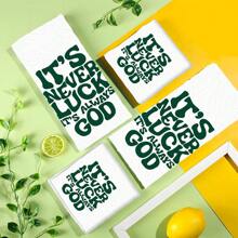 Juego de 2/4 piezas, toallas de plato, toallas impresas con texto, paños modernos de microfibra súper absorbentes, trapos de cocina y hornear, paños de cocina, trapos de limpieza, toallas de mano, toallas de té, ultra suaves y altamente absorbentes, decoración de cocina, regalo para vecinos, regalo para mamá, regalo de cumpleaños, regalo de inauguración de casa para amigos, accesorios de cocina, artículos de primera necesidad diaria