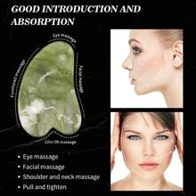 4-In-1 Jade Comb Add Natural Jade Roller Massager For Face Roller Gua Sha Jade Stone Face Massager Anti-Wrinkle Lift Facial Beauty Skin Care Tools,Beauty,Skin Care Products,Spa,Self Care,Skin Care Tools,Face Care,Esthetician Supplies,Massage,Face Massage Tool,Face Roller - Green - View 6