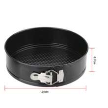 Removable Bottom  Accessories Carbon Steel Cakes Molds Round Cake Pan Bakeware Non-Stick Metal Bake Mould - 黑色 - 查看 1