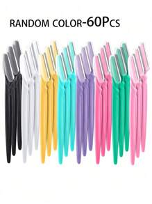 60/30/10/5/1pc 2025 专业 Dermaplaning 工具套装 - 男女通用面部剃须刀和眉毛修剪器，理发沙龙级脱毛剃须刀带保护罩，护肤旅行必备品