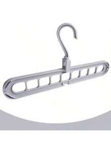 5/8Pcs Expandable Folding 9-Holes Hanger, Heavy-Duty Foldable Hangers With 9 Holes, 9-Hole Clothes Hanger, Storage Non-Slip Drying Clothes Rack, Room Decor, Home Decor, Bed Room Decor, Dress, Pants, Shoes, Jeans, Boots, Skirt, Spring, Minimalist, Summer Tops, Durable, Foldable Design For Efficient Storage Of Shirts, Pants, Bags & More - Ideal For Dorms & Bedrooms, Clothes Organizer Storage