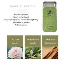 4件装固体香氛礼盒装固体香氛小巧方便携带乌木、自由之水和玫瑰香氛家居清新剂