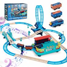 Train Sets For Toddlers, Trains Toys With Tracks, 360° Transformed DIY Train Track Set, Birthday Gifts For 3 4 5 6 7 8 Years Old Boys Girls - Multicolor - View 12