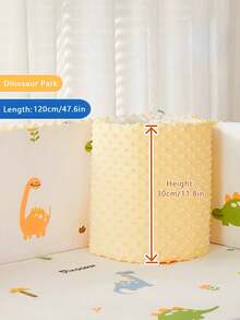 1件装 INS 无缝婴儿床护栏，新生儿安全围栏柔软毛绒垫防撞防摔婴儿床安全护栏 - 彩色 - 查看 13