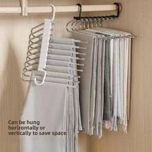 Foldable Multi-Layer Pants Scarf Tie Storage Rack Multi Functional Folding Wardrobe Pants Storage Tool For Home Use, No Trace Anti Slip Storage Rack - Multicolor - View 6