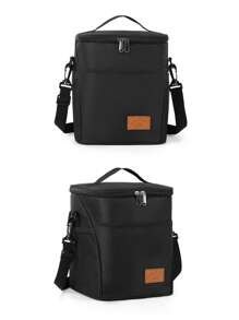 Sac à bandoulière simple et Boîte à déjeuner verticale, sac de pique-nique épais isolé avec doublure en feuille d'aluminium