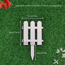 10pcs Plastic Fencing For Garden, Vegetable Patch, Outdoor Decoration, Small Community Villa Yard, Beautiful City Ornamental Barrier - White - View 7