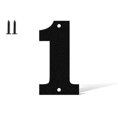 ShowMtheM 3-4-5-6 Inch Black Metal House Numbers And Letters, Garden Door Mailbox Decor Numbers With Nail Kit, Modern Address House Numbers, Applicable To Apartments Houses Streets Outdoor Signs