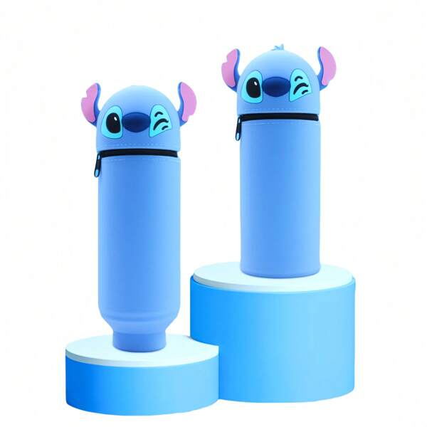 Disney 1 pièce Nouvelle étui à crayon en silicone Stitch, porte-crayon pliable mignon en dessin animé, sac de rangement pour articles de papeterie étudiant, cadeaux pour enfants , meilleurs articles de papeterie et cadeaux scolaires. (La photo est trop explosive et la couleur du produit est légèrement déviée, veuillez ne pas le prendre si cela vous dérange)