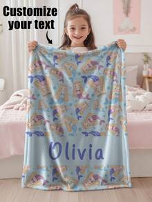 1 件可定制文字盖毯，柔软温暖的礼物，适合女孩、男孩、成人、情人节，轻盈舒适，非常适合母亲节、生日、儿童节、父亲节、毕业典礼、婚礼、圣诞节、家庭沙发、床、车、卧室、客厅使用 - 彩色 - 查看 11