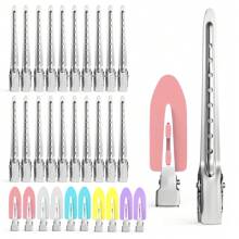 4/12/20/24/48pcs No Bend Hair Clips, Creaseless Duckbill Alligator Clips For Hairstyling, Makeup, Salon, DIY Crafts - Sectioning, Waves, Bangs, Gift Set(Black/Pink/White)