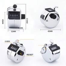 5pcs 2x4 Digit Counting Manual Hand Tally Number Counter Mechanical Click Clicker New - Silver - View 7