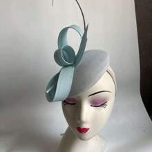 1pc Elegant Retro Chic Mini Hat, Suitable For Banquet And Tea Party, Tiny Hats, Derby Hat , Mini Fascinator, Mini Cap, School Stuff, Gifts, Wedding