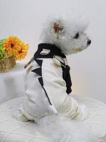 1 pieza Ropa para mascotas, Disfraz para perro/gato, Ropa cómoda y con estilo para perros/gatos pequeños, Peto casual y lindo con diseño de dinosaurio