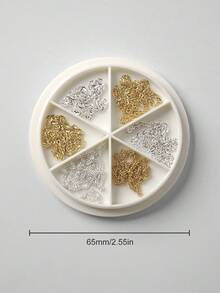 Beautizon Nailartlab A Box Of Nail Chain Decorations, Nail Accessories, Gold Silver 3D Metal Nail Art Chain Punk Style Shiny Design Nail Chain Accessories, For Women's DIY Nail Decoration Products Nails - Multicolor - View 6