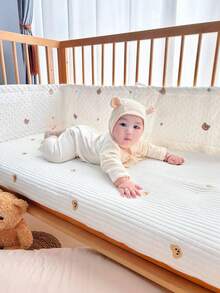1pc Baby Crib Bumper Soft Plush Guard Rail, Padded Protective Cover For Newborn, Animal Pattern, 60cm/120cm/200cm Length - Star Bear - View 3