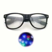 1 pieza Gafas divertidas de efectos especiales surtidas, gafas de difracción, para usar en Navidad, Acción de Gracias, San Valentín, fiestas de bodas, regalo dulce para feriados