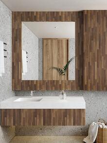 1 Roll Vintage Wood Grain Peel And Stick Wallpaper, Waterproof, Removable Self-Adhesive Wall Paper, Suitable For Cabinet, Desk, Wall, Tile (15.76in*197in) - Multicolor - View 7