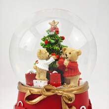 Christmas Crystal Ball Rotating Music Box, Christmas Tree Santa Claus Desktop Decoration For Office Home, Birthday Holiday Anniversary Gifts
