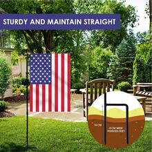 Garden Flag Holder Stand, Thickened Pole Sturdy And Straight Premium Yard Flag Holder Weather-Proof Metal Flagpole For American Flag, Christmas Garden Flag, Outdoor Garden Decor Decoration - 1 PC, No Access - View 3