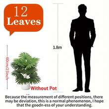 Árbol de palma artificial grande de 33", planta artificial verde para exterior, árbol falso con 24 hojas, planta tropical artificial alta sin maceta, árbol decorativo resistente a los rayos UV para el hogar, la sala de estar, la boda, el hotel, el jardín, la granja, la oficina, la fotografía, la decoración verde para primavera y verano, decoración interior y exterior del hogar - Multicolor - Ver 14