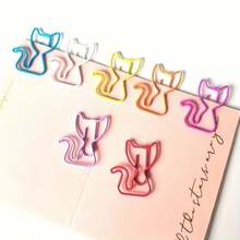 20 pièces/40 pièces Clips de reliure mignons en forme de clé de sol, fournitures de bureau créatives, pinces à papier colorées, couleur aléatoire, fournitures scolaires, rentrée scolaire