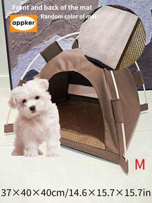 APPKER 适合猫和小型犬的舒适宠物帐篷 - 柔软舒适的睡眠窝，纯色设计，非常适合户外旅行和露营，完美的圣诞礼物，旅行宠物住宿 | 现代宠物帐篷 | 易于组装 - 彩色 - 查看 19
