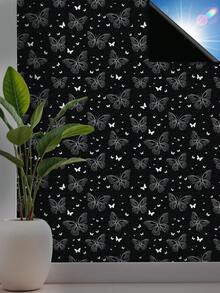 1pc (43*100cm) Removable Butterfly Pattern Window Film, 100% Blackout And UV Protection - Window Privacy Film, Window Sticker, Privacy Window Film, Car Accessories - Car Glass Decor Sticker - Static Cling Glass Film - Heat Insulation And UV Protection, For Door & Window Glass Decor - Multicolor - View 18