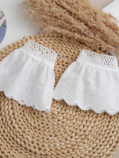 1pc Lace Trim Decorative Sleeve Cuffs For Women, Suitable For Daily Wear