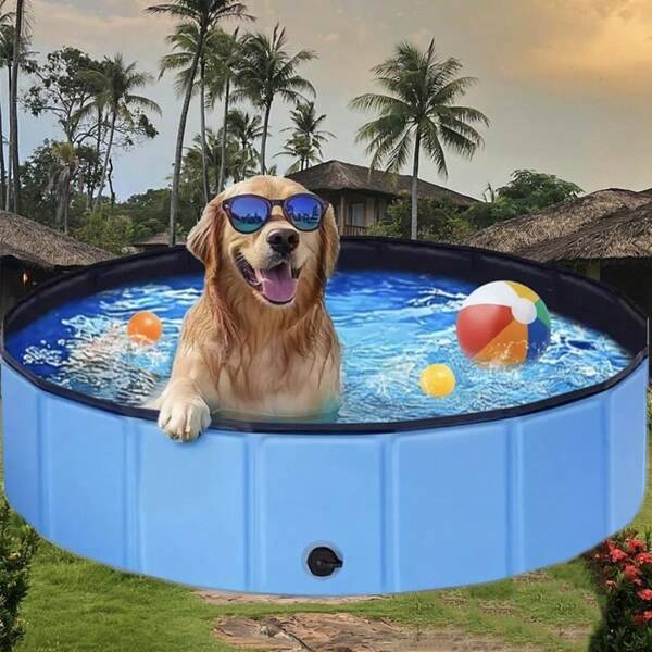1pc Multi-Functional Pet Swimming Pool, Bathing Basin Suitable For Small, Medium And Large Pets To Play And Cool Down In Summer