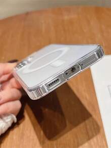 适用于三星 Galaxy S25 S24 S23 S22 S21 Ultra Plus FE S25 Edge A15 A16 A26 A35 A36 A54 A55 的磁吸充电保护壳，超薄透明亚克力材质 - 無色 - 查看 7