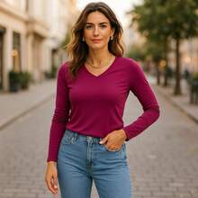 Women T-Shirts - Purple - View 3