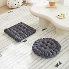 1pc Biscuit-Shaped Meditation Cushion, Chair Cushion In The Shape Of A Circular Biscuit, Square Floor Pillow For Chairs, Suitable For Living Rooms, Balconies, Offices, Sofas, And Yoga Practices. - 粉色 - 查看 10