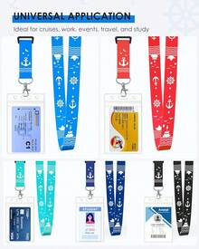 Avorast 5 Pack Cruise Lanyard For Ship Cards, Cruise Ship Lanyards With Waterproof ID Badge Holders For All Cruise, Cruise Ship Essentials For Royal Caribbean, Carnival, NCL Cruise 2026 (Mix) - Mix - View 6