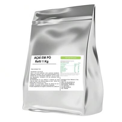 Acai em Po 1kg Embalagem Refil WVegan Vegano Açaí Açai