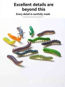 12pcs Lifelike Insect Model Ornaments Plastic Toy Set