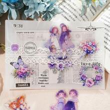 30 Stück gemischte schöne Mädchen Stil PET Aufkleber Set, geeignet für Laptop, Album, Gepäck, Handyhülle, Scrapbooking, Raumdekoration, Mädchen Spielsachen, Büroartikel Aufkleber